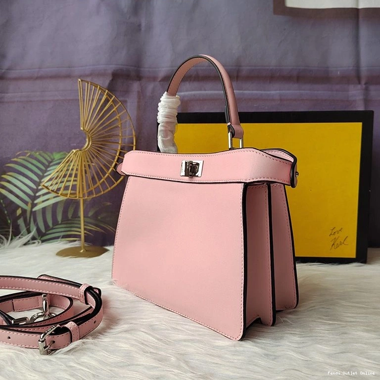 ISeeU Petite Fendi Bag Leather Pink In Nappa Peekaboo 0814